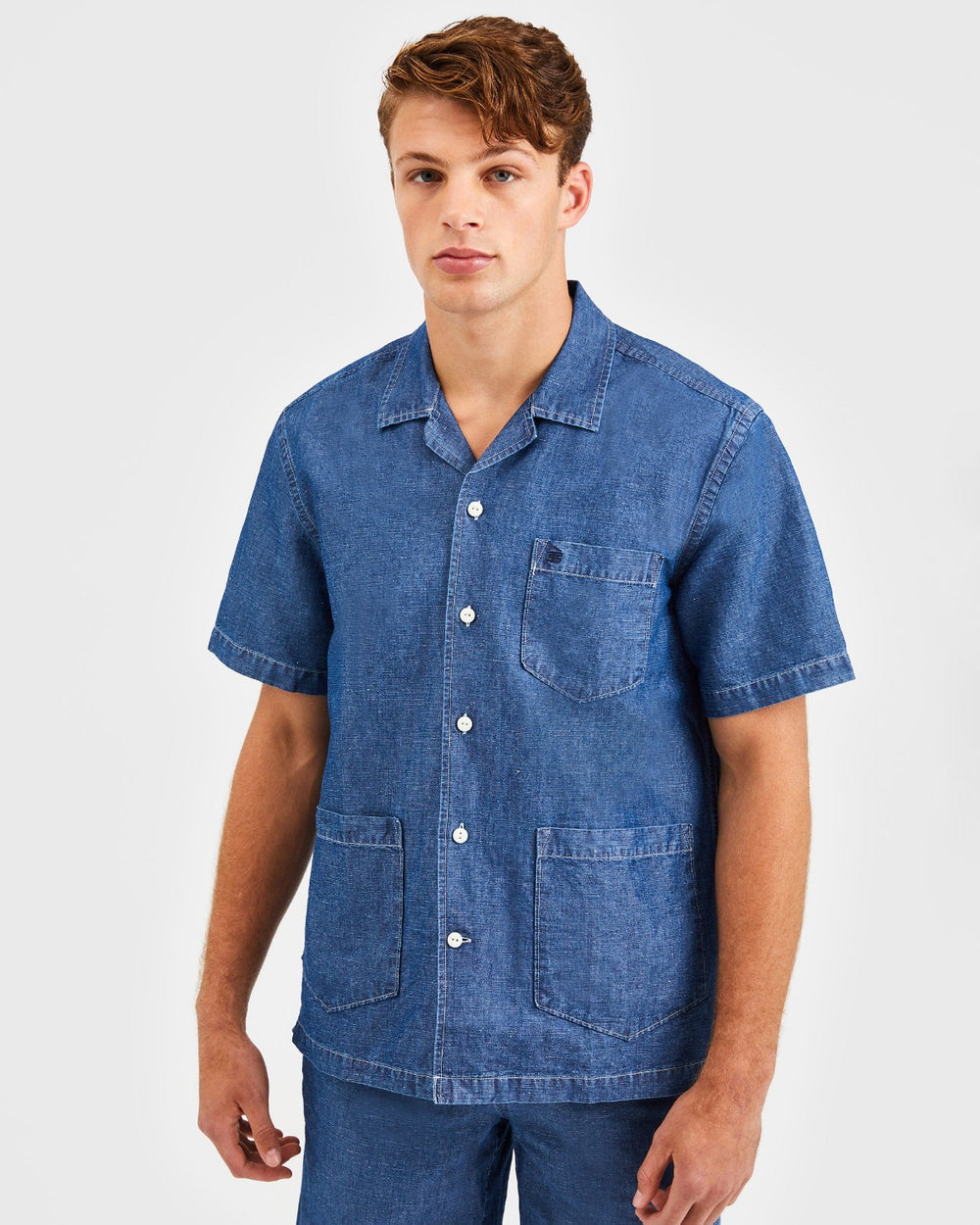 Chemises Ben Sherman Hastings Garment Dye Chambray Indigo | MXG-89963780